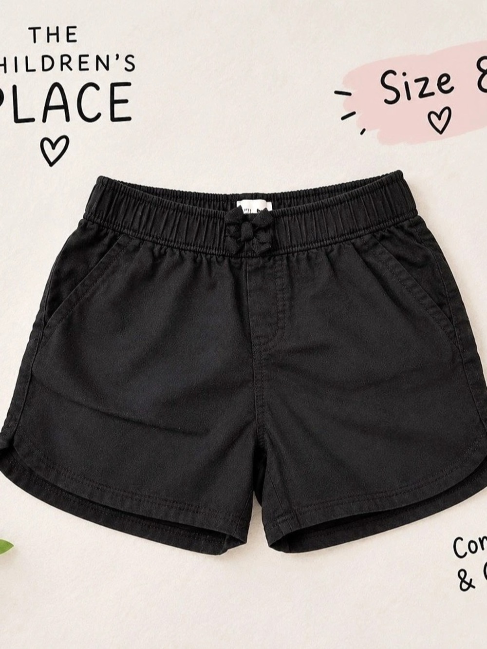 The Children's Place Tween Girls Contrast Dolphin Shorts Dolphin Shorts Black